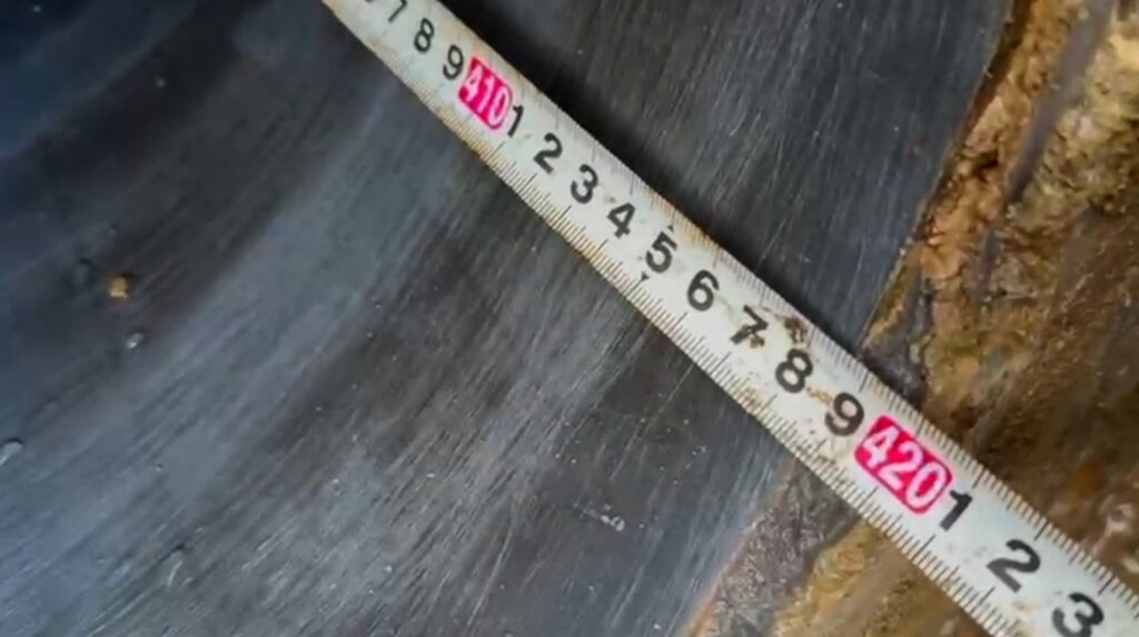 preparación para reparación de tubería de gran diámetro sin obras